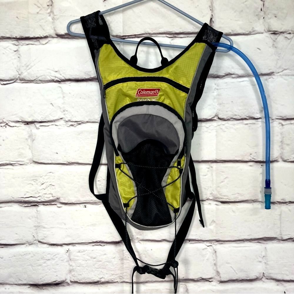 Coleman Max Hydration Backpack w/ Bladder Lime Green Hiking Camping Pack